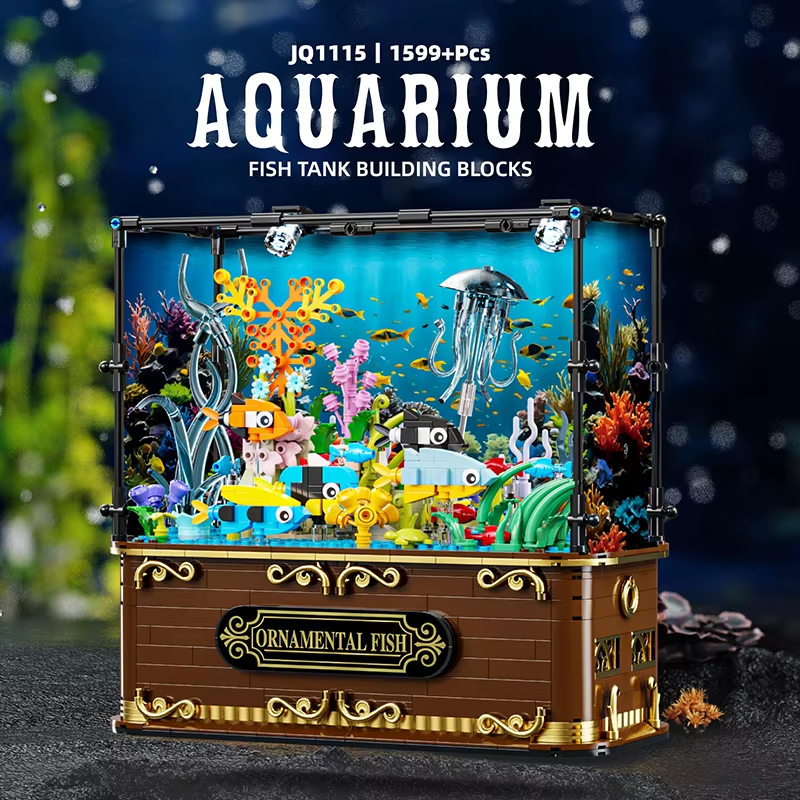 Marine Aquarium Cube - 1599pcs Clownfish Coral Reef Aquarium Building