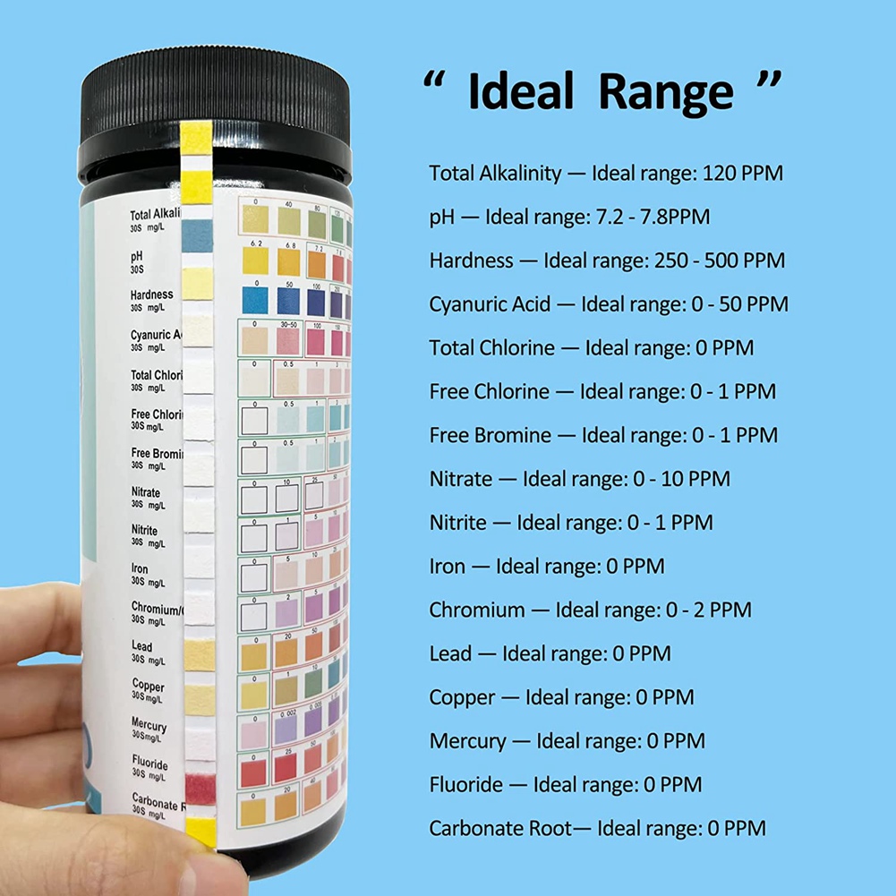Marine Aquarium Test Kit - A68P-100PCS 16 In 1 Water Test