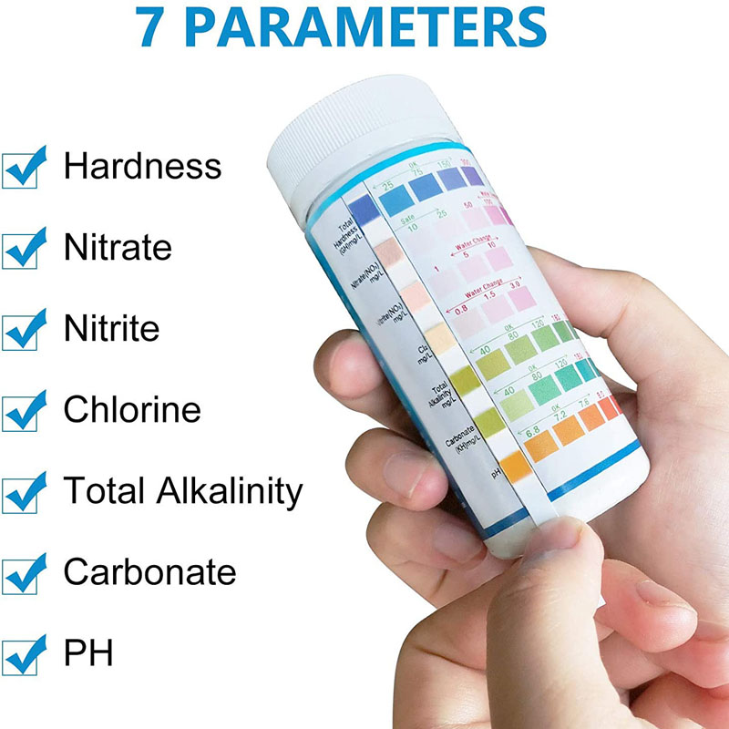 Marine Aquarium Test Kit - 7-IN-1 Aquarium Test Strips 100pcs Fish