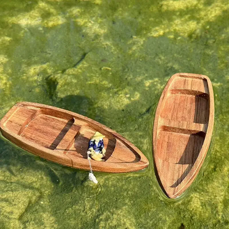 Marine Aquarium For Sale - Handmade Wooden Boat Mini Floating Boat