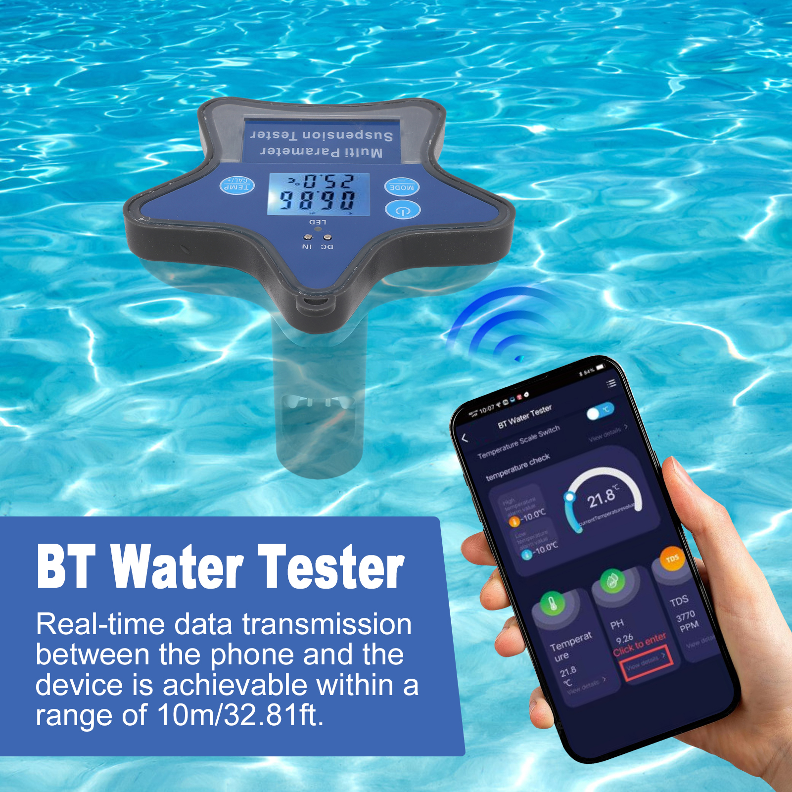 Marine Aquarium Test Kit - BT Water Quality Monitor Nine in