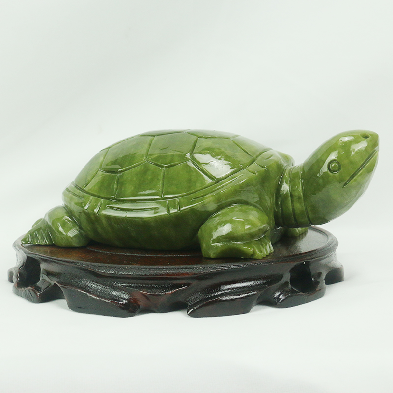 Natural Jade/turtle Sculpture/ - Marine Aquarium For Sale avaliação e preço