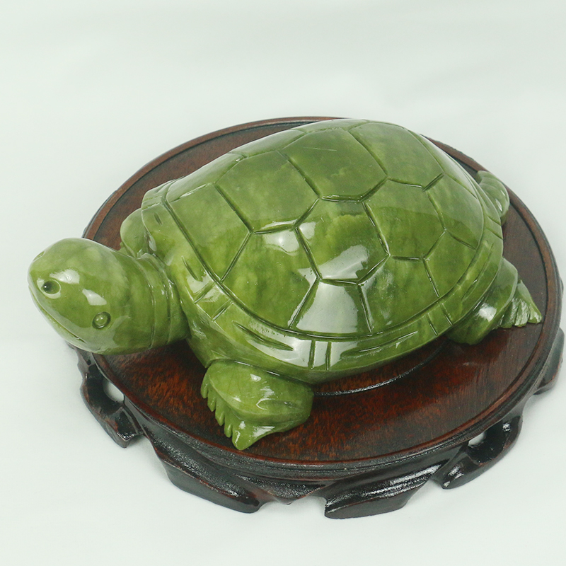Natural Jade/turtle Sculpture/ - Marine Aquarium For Sale avaliação e preço