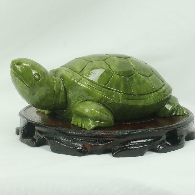 Natural Jade/turtle Sculpture/ - Marine Aquarium For Sale avaliação e preço