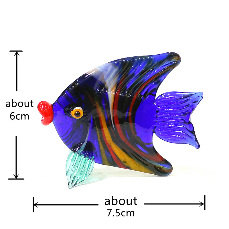 Murano Glass Sea Fish Mini Fig - Aquarium Marine Color avaliação e preço