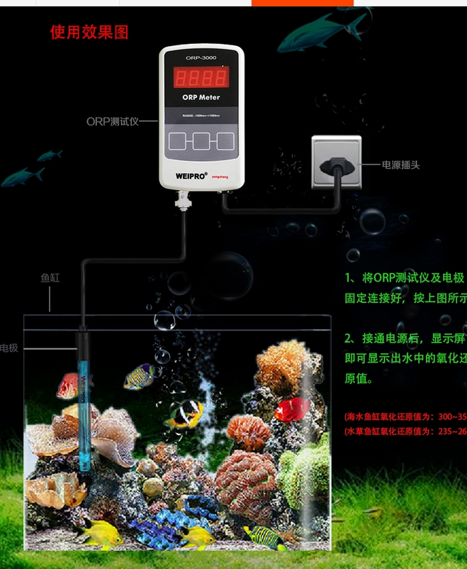 AQUARIUM ORP Meter WEIPRO ORP  - Aquarium Marine Color avaliação e preço