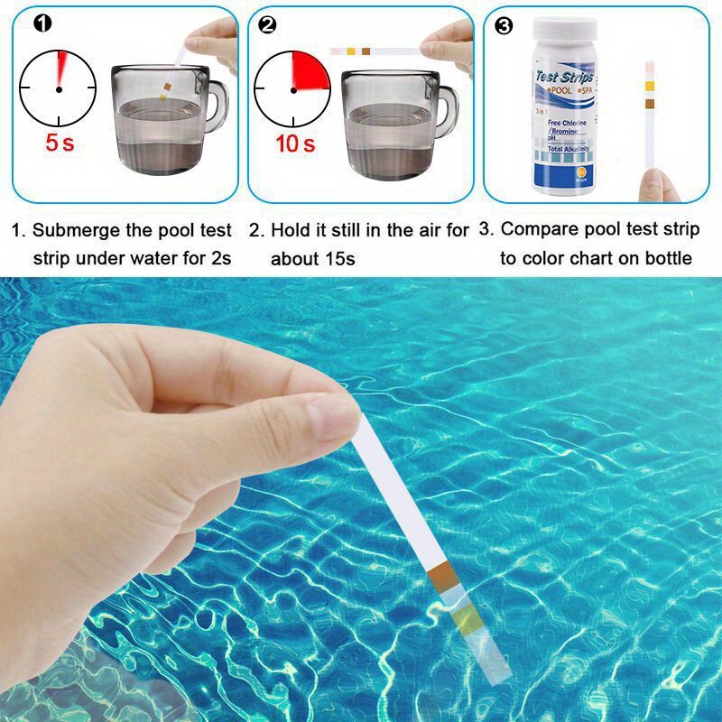 Chlorine PH Test Strips SPA Sw - Marine Aquarium Test Kit avaliação e preço