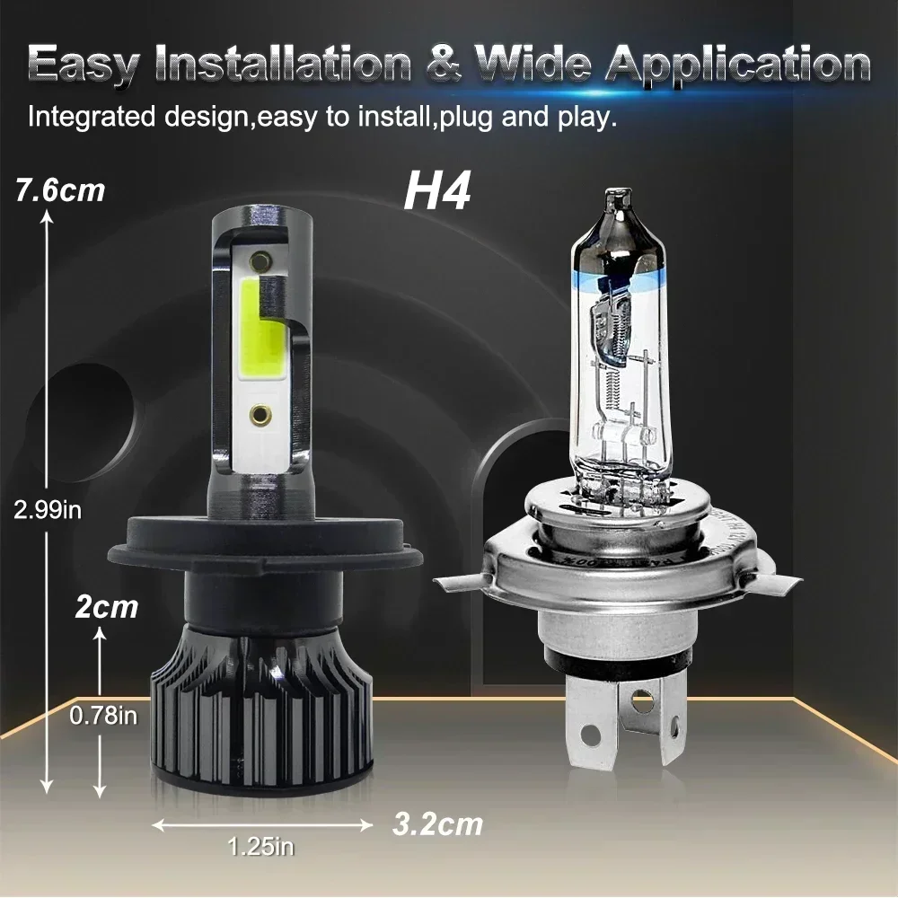 P1Car LED Headlight H4 H7 H1 H - Actinic Blue Led avaliação e preço