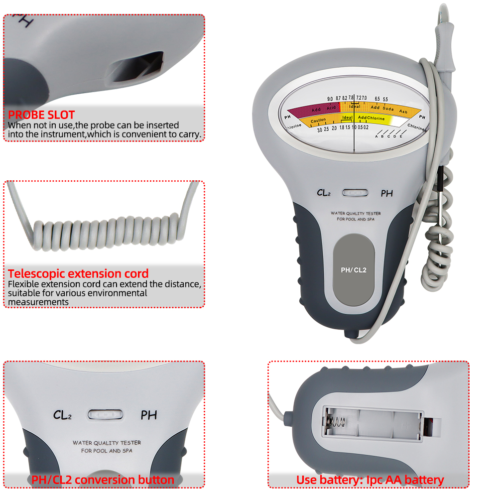 2 in 1 PH Chlorine Meter Chlor - Marine Aquarium Test Kit avaliação e preço