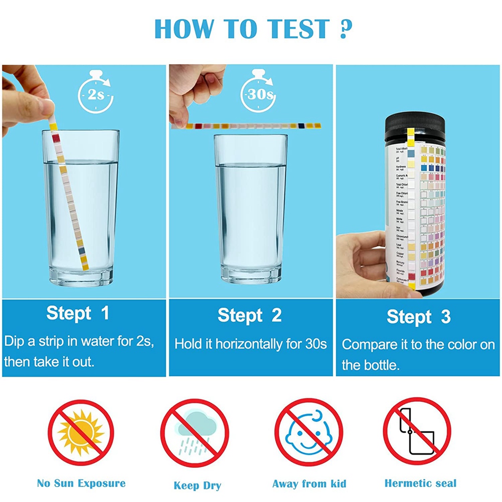 A68P-100PCS 16 In 1 Water Test - Marine Aquarium Test Kit avaliação e preço