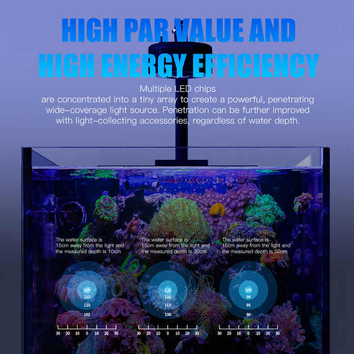 100W Full Spectrum WiFi APP 6  - Aquarium Marine Color avaliação e preço
