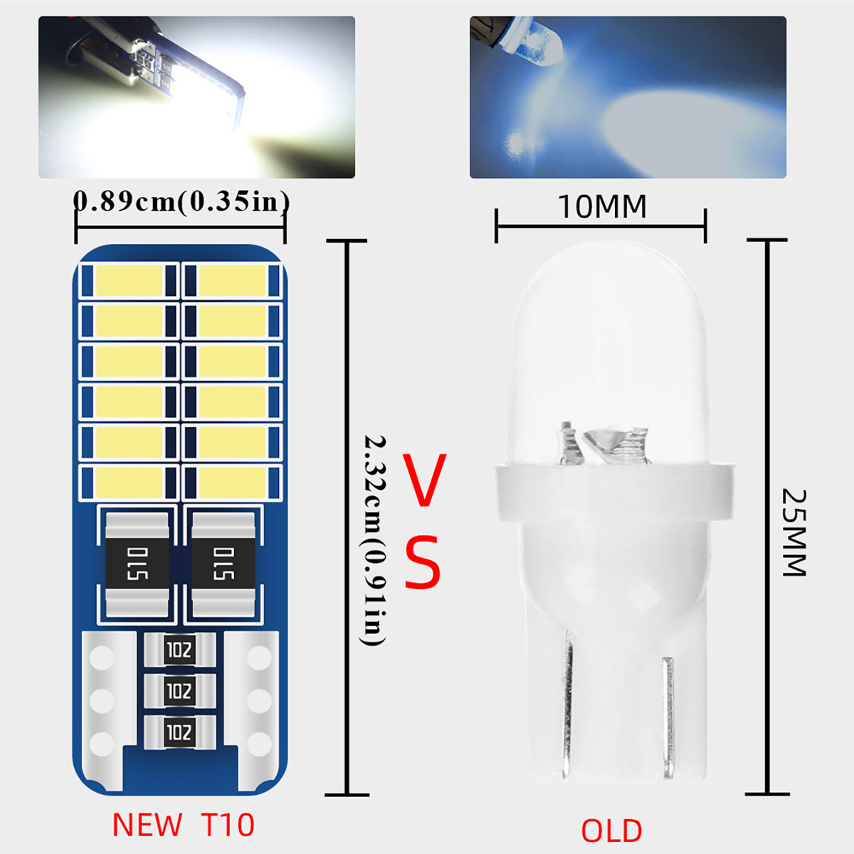 2/6/10/20PCS T10 W5W LED Car I - Actinic Blue Led avaliação e preço