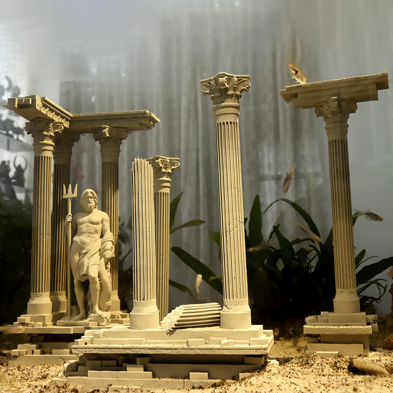 Roman Column Decoration Resin  - Marine Aquarium For Sale avaliação e preço