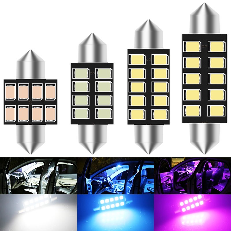 2pcs led C5W light festoon 31m - Actinic Blue Led avaliação e preço