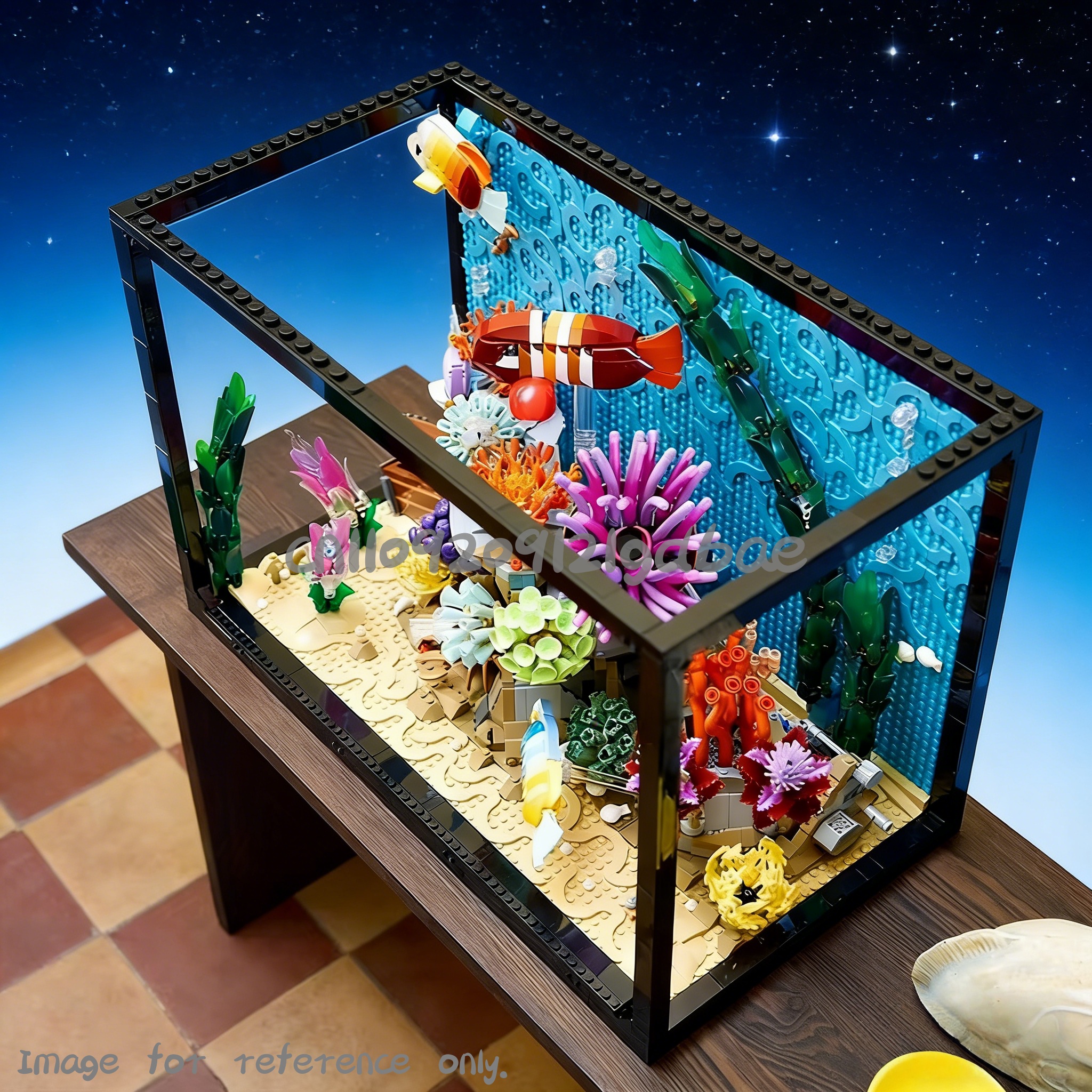4154Pcs Tropical Aquarium 1036 - Marine Aquarium Cube avaliação e preço