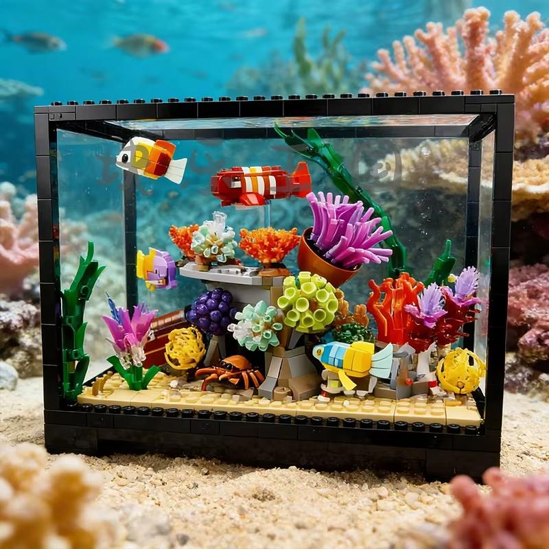 4154Pcs Tropical Aquarium 1036 - Marine Aquarium Cube avaliação e preço