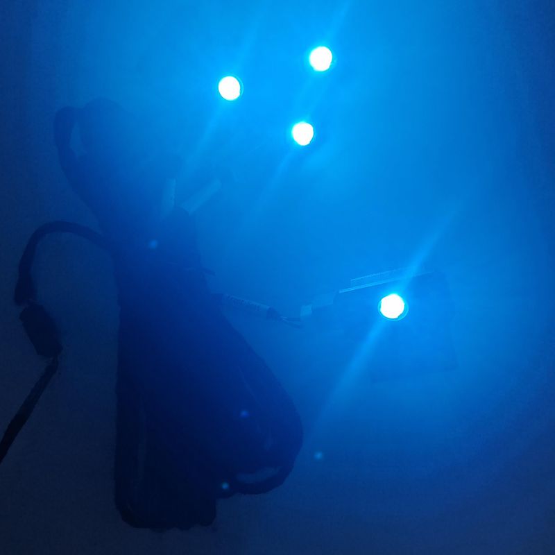 4PCS LED Car Interior Atmosphe - Actinic Blue Led avaliação e preço