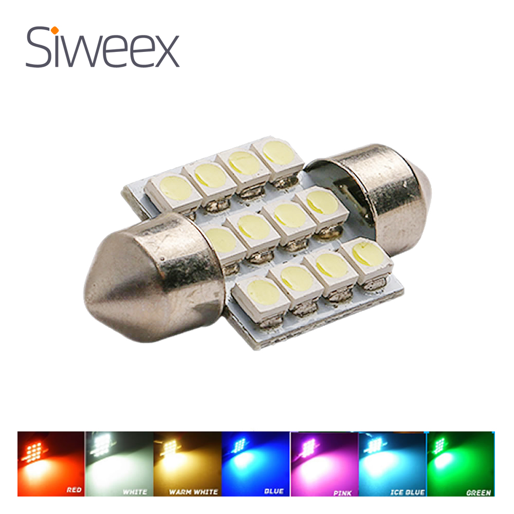 31mm 3528 1210 SMD 12 LED Car  - Actinic Blue Led avaliação e preço