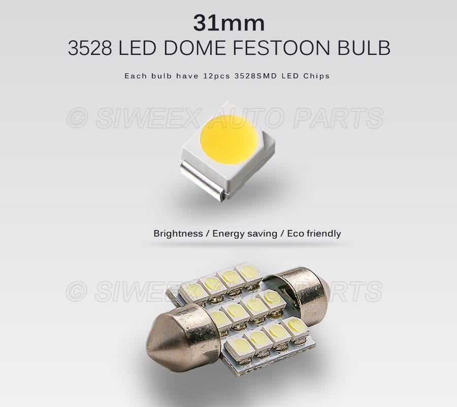 31mm 3528 1210 SMD 12 LED Car  - Actinic Blue Led avaliação e preço