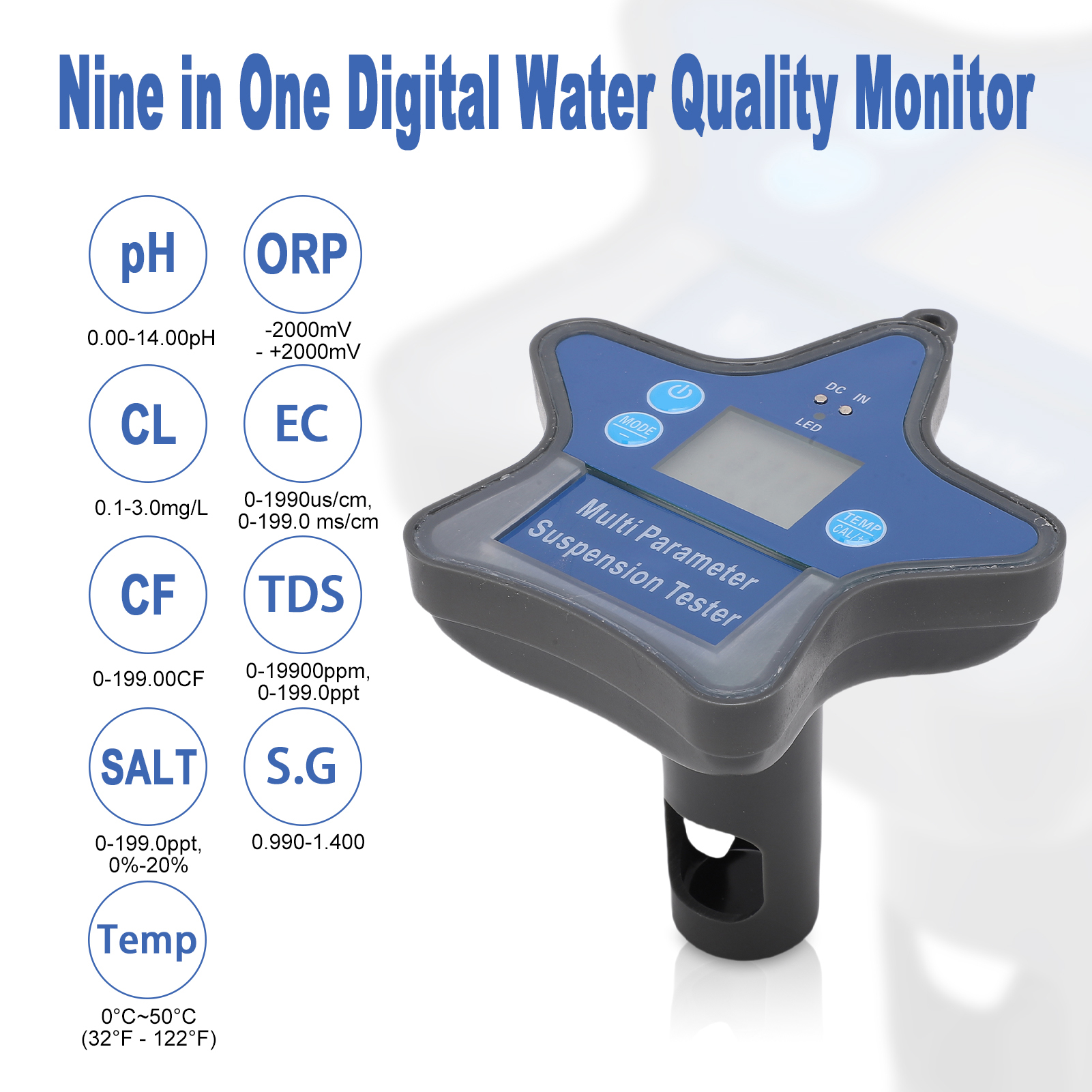BT Water Quality Monitor Nine  - Marine Aquarium Test Kit avaliação e preço