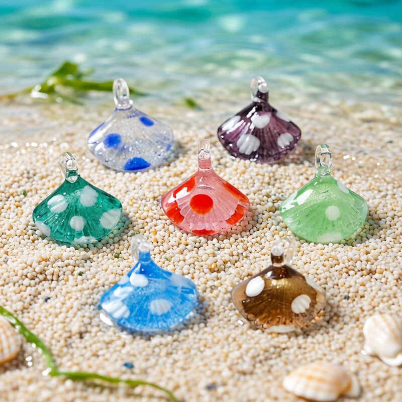 Colorful Mini Sea Shell Charm  - Aquarium Marine Color avaliação e preço