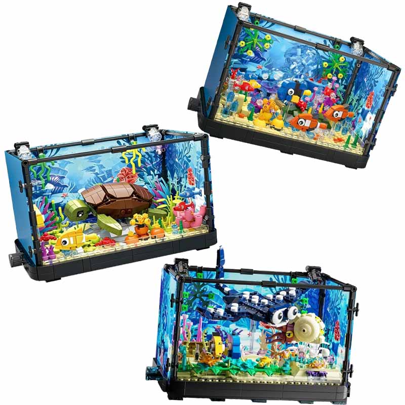 Fish Tank Building Block Set w - Marine Aquarium Cube avaliação e preço