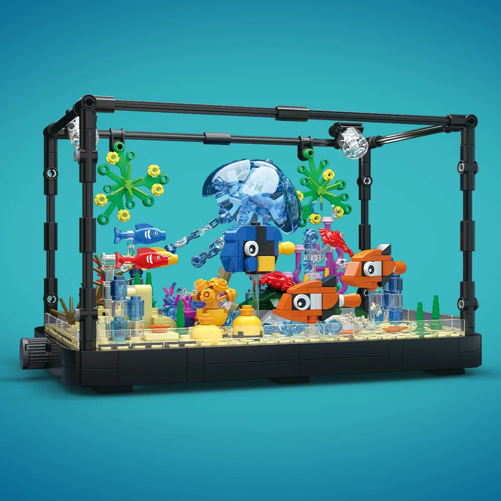 Fish Tank Building Block Set w - Marine Aquarium Cube avaliação e preço