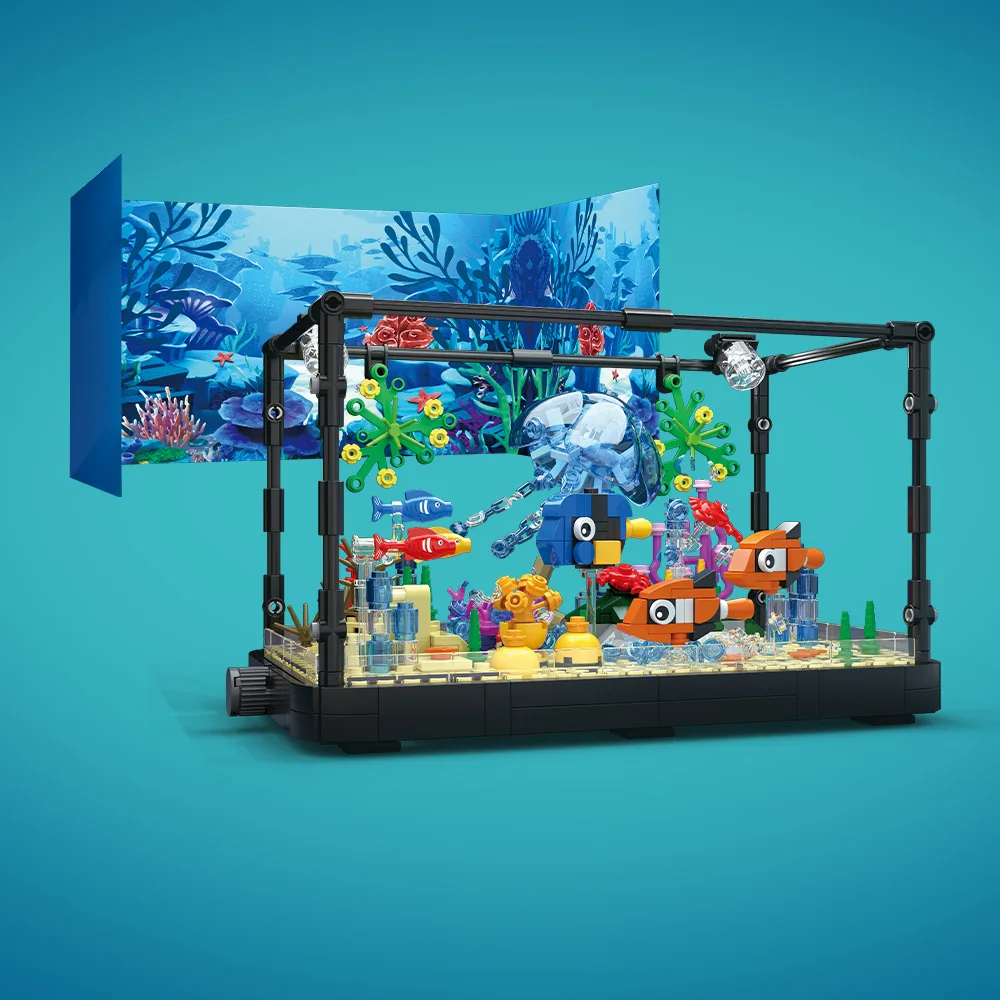Fish Tank Building Block Set w - Marine Aquarium Cube avaliação e preço