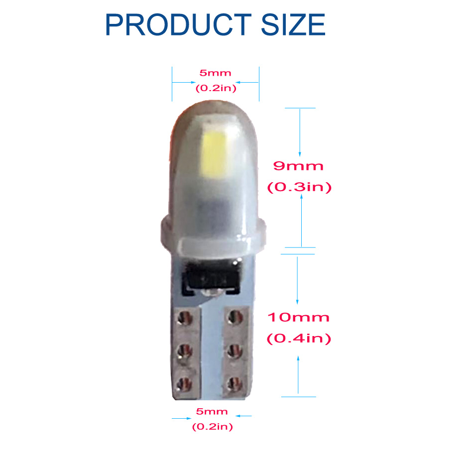 10pcs T5 PC74 B8.5 LED Canbus  - Actinic Blue Led avaliação e preço