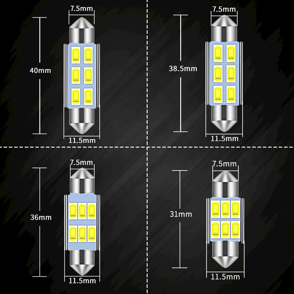 4Pcs C5w Led bulb CANBUS Festo - Actinic Blue Led avaliação e preço