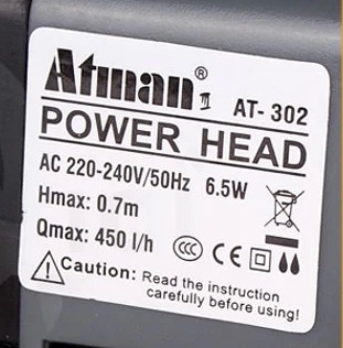 Atman AT-302 Small Submerge Pu - Aquarium Marine Color avaliação e preço