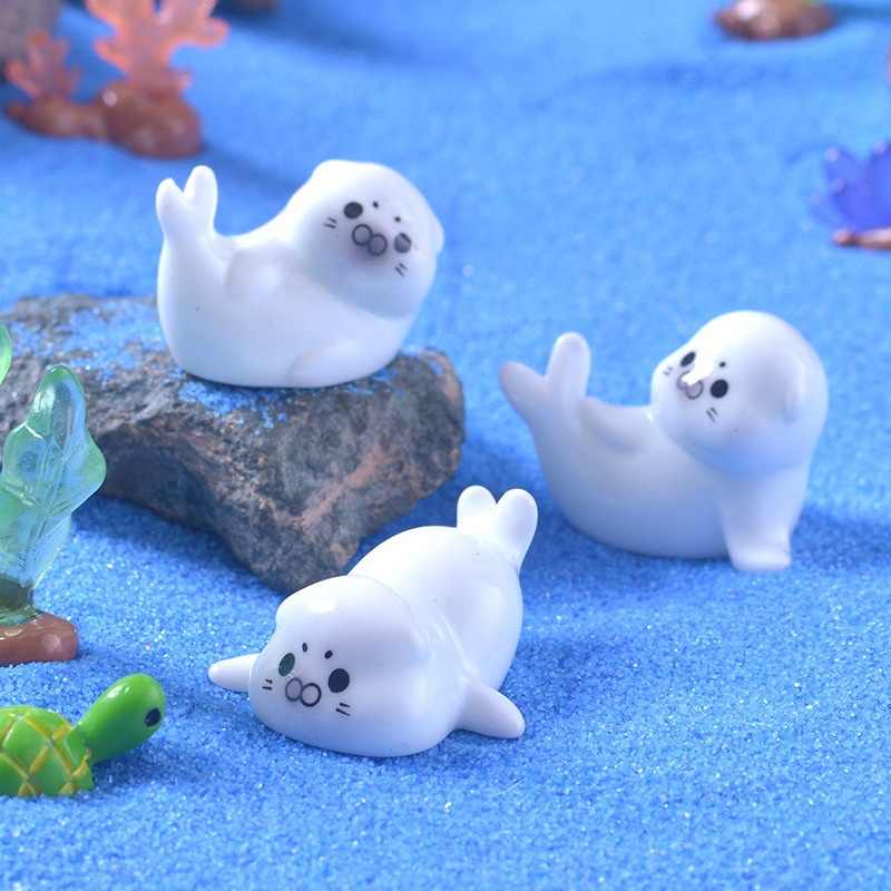 Mini Sea Lion Figurines for Mi - Marine Aquarium For Sale avaliação e preço