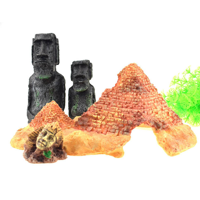 Egyptian Pharaoh Sphinx Resin  - Marine Aquarium For Sale avaliação e preço