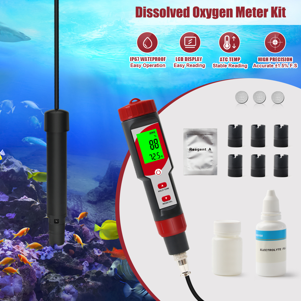 Dissolved Oxygen Meter for wat - Marine Aquarium Test Kit avaliação e preço
